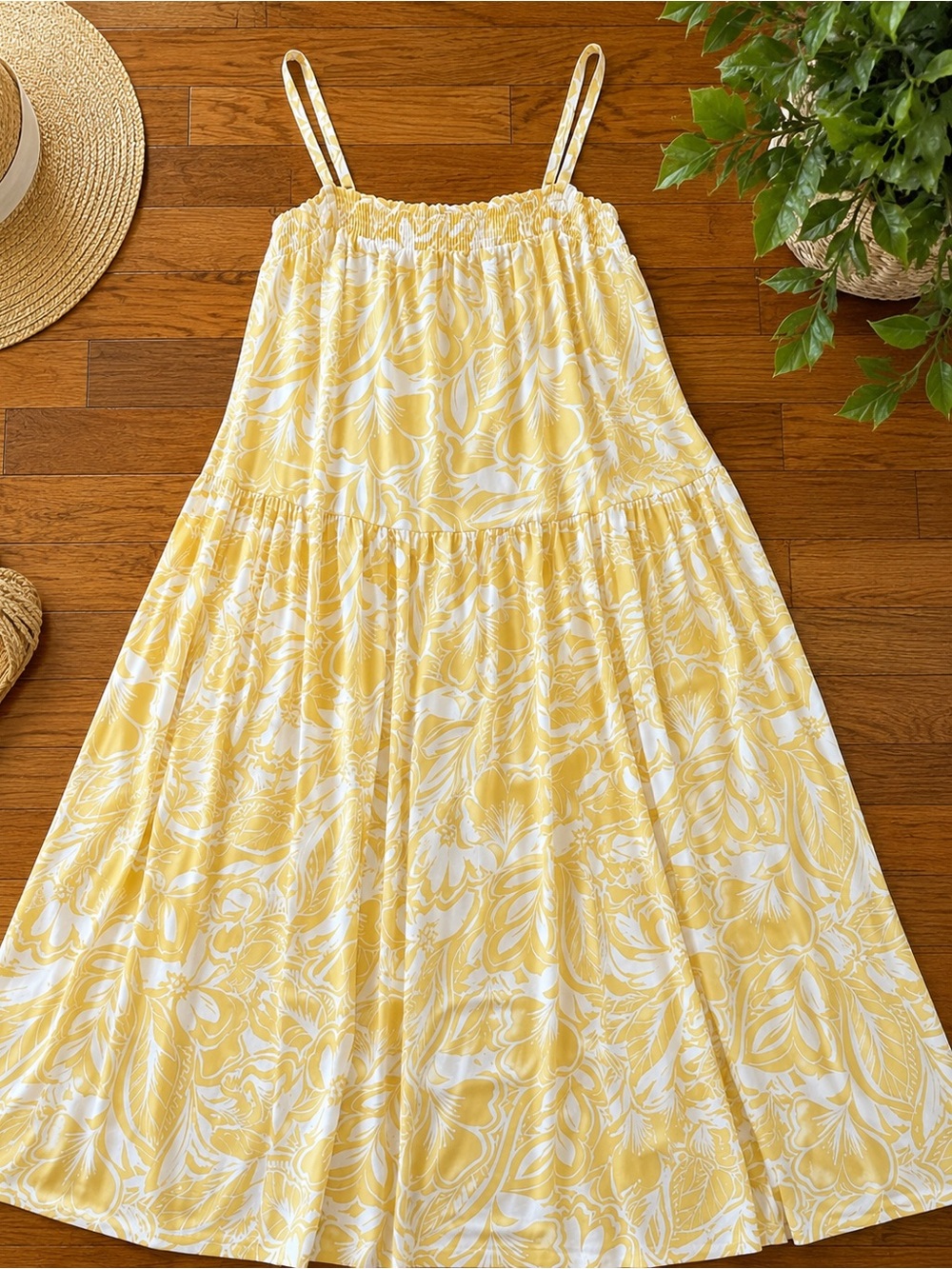 Old Navy Yellow and White Floral Dress